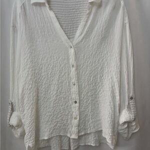 Elegant White Button-Down Shirt